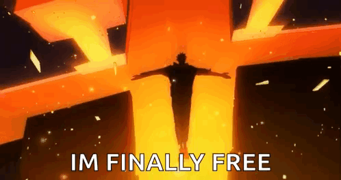 Man Flying Saying Im Finally Free GIF