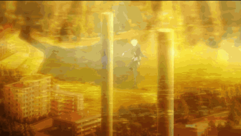 Man Flying Through Air Painting GIF