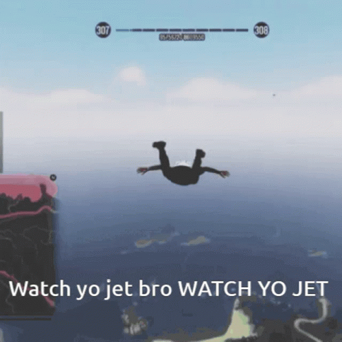 Man Flying Through Air Watch Yo Jet