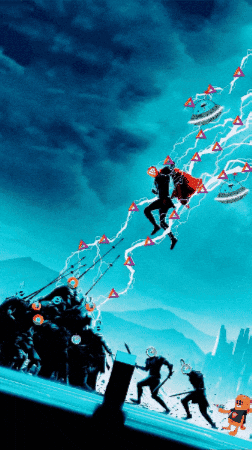 Man Flying With Sword Movie Poster