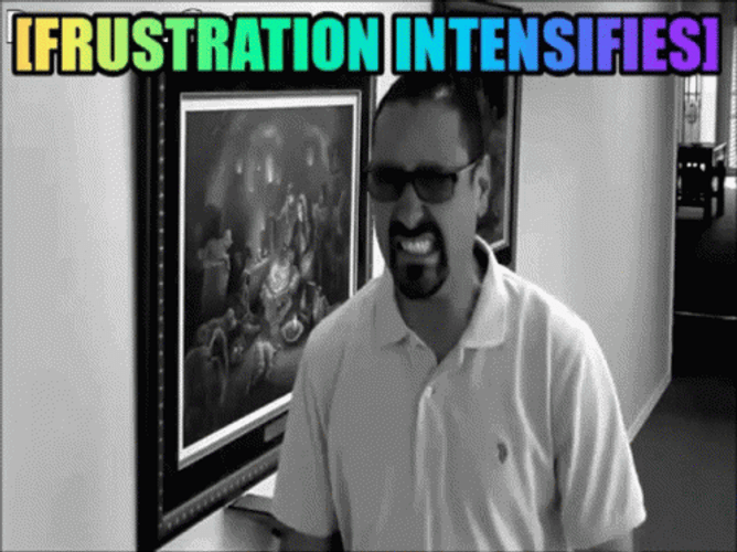 Man Frustration Intensifies GIF