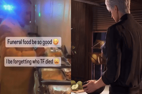 Man Funeral Food Be So Good Forgetting Who Died GIF