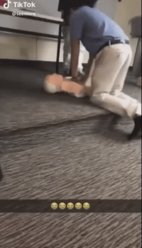 Man Funnily Performing Cpr GIF