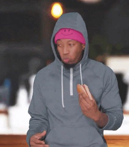 Man Getting Caught Eating Sandwich GIF