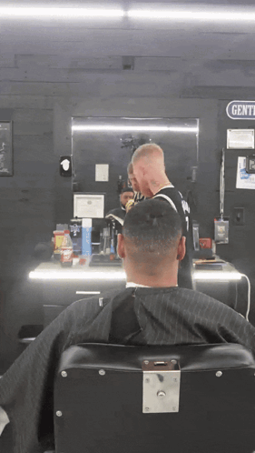 Man Getting Haircut At Gentlemen Barber GIF