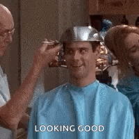 Man Getting Haircut With Bowl On Head GIF