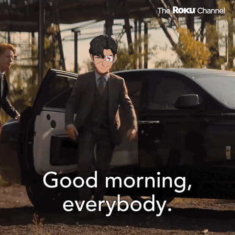 Man Getting Out of Car Saying Good Morning
