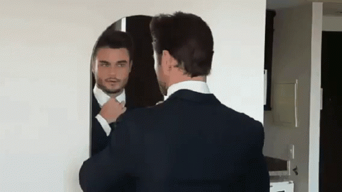 Man Getting Ready Fixing His Suit GIF