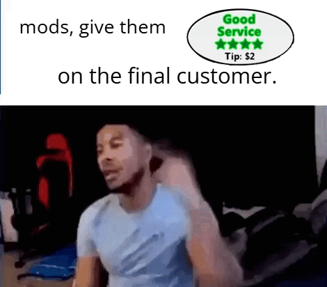 Man Giving Good Service Tip to Customer