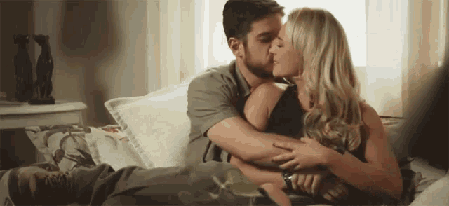 Man Giving Hugs And Kisses GIF