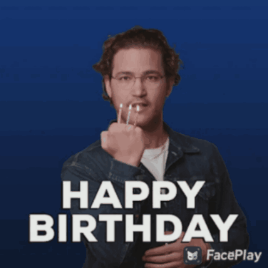 Man Giving Middle Finger Saying Happy Birthday