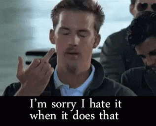 Man Giving Middle Finger Sorry I Hate It When It Does That