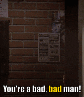 Man Giving Middle Finger You're a Bad Bad Man