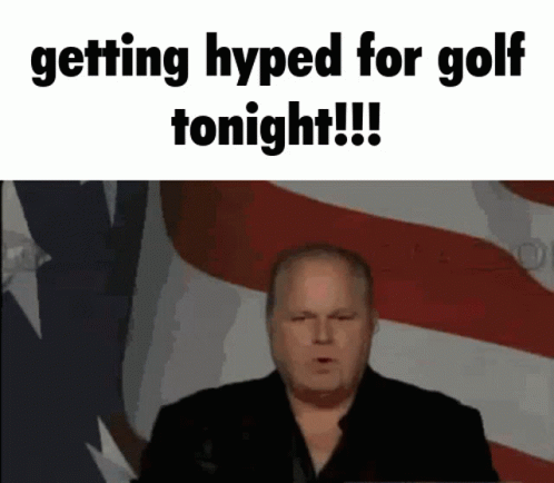 Man Giving Speech Getting Hyped For Golf Tonight GIF