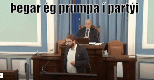 Man Giving Speech In Courtroom GIF