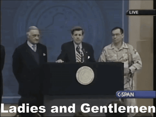 Man Giving Speech Ladies And Gentlemen GIF