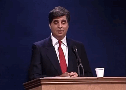 Man Giving Speech Saying I Can't Believe I'm Losing To This Guy GIF