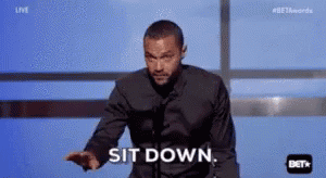 Man Giving Speech Sit Down
