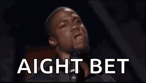 Man Giving Speech with Aight Bet