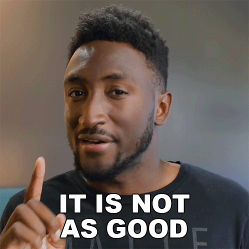 Man Giving Thumbs Up It Is Not As Good