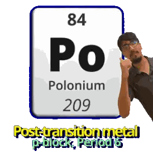 Man Giving Thumbs Up Next to Polonium 209