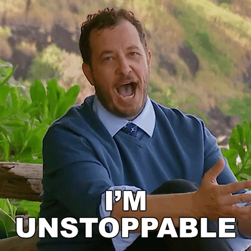 Man Giving Thumbs Up Saying I'm Unstoppable