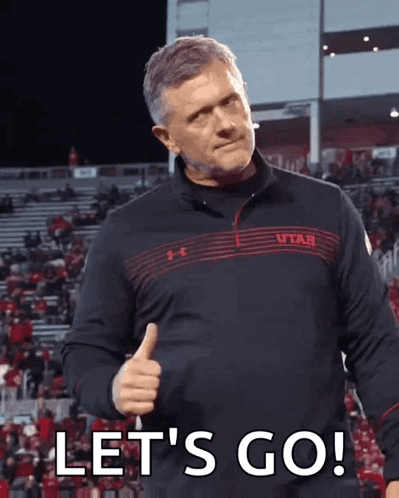 Man Giving Thumbs Up Saying Let's Go