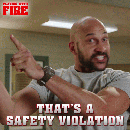 Man Giving Thumbs Up Saying That's a Safety Violation