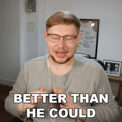 Man Glasses Earbuds Says Better Than He Could GIF