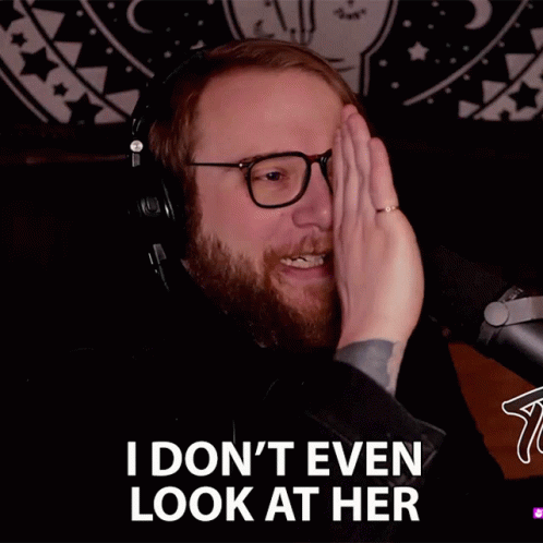 Man Glasses Headphones I Don't Even Look At Her GIF