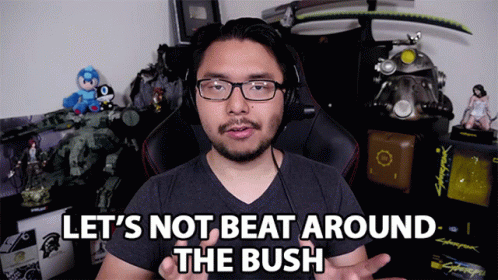Man Glasses Headphones Let's Not Beat Around Bush
