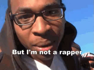 Man Glasses Hoodie But I'm Not a Rapper