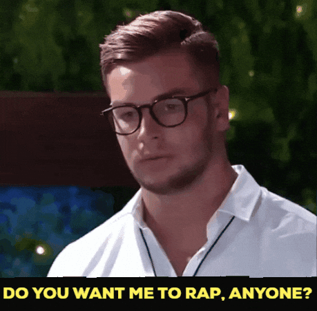 Man Glasses White Shirt Do You Want Me to Rap Anyone