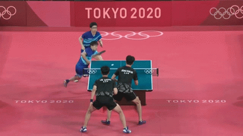 Man Got Hit In Face Playing Table Tennis GIF