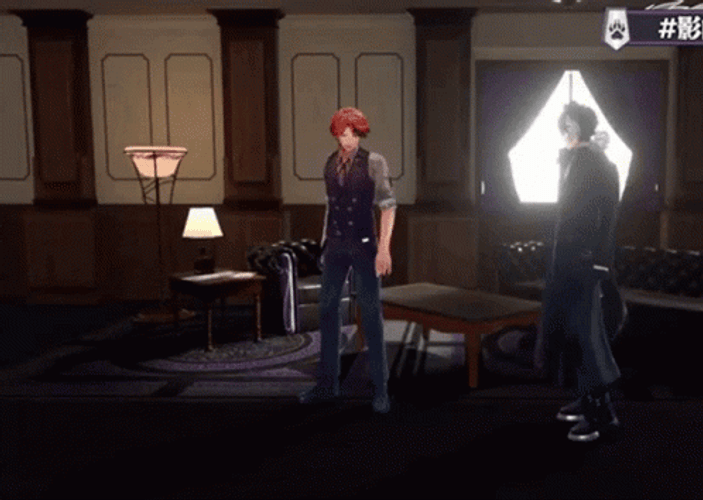 Man Greeting And Cartwheel GIF