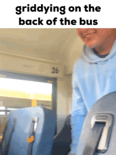 Man Griddying on School Bus