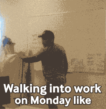 Man Guiding A Friend For Work Monday GIF