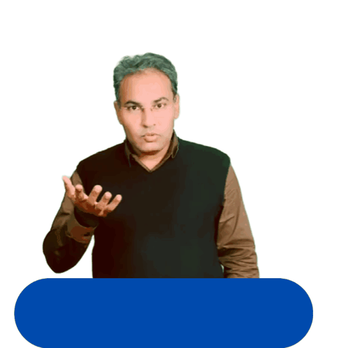Man Hand on Chest Blue Button Man Ki Bat Suno