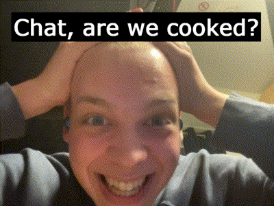 Man Hands On Head Chat Are We Cooked GIF