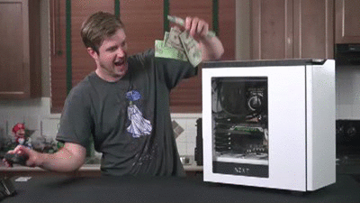 Man Happily Throwing Money GIF