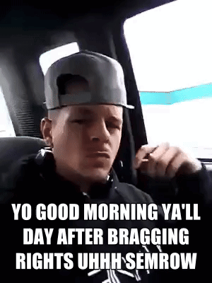 Man Hat Headphones Yo Good Morning Y'all Bragging