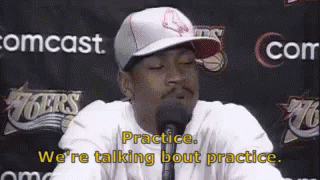 Man Hat Saying Practice We're Talking Bout Practice