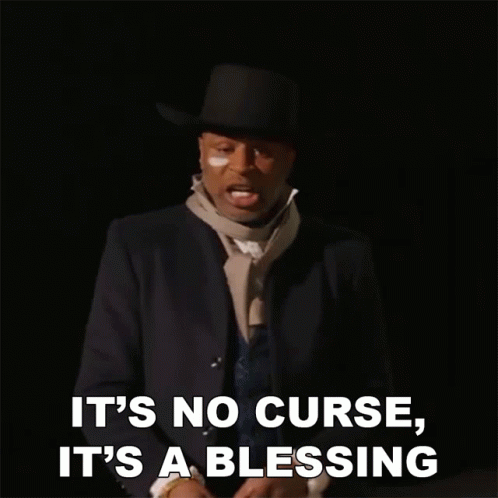 Man Hat Scarf No Curse It's a Blessing
