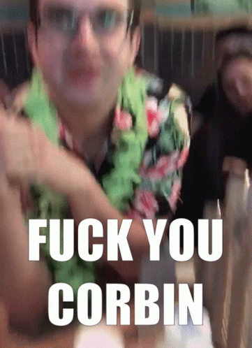 Man Hawaiian Shirt Glasses Says Fuck You Corbin GIF