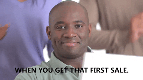 Man Head Bopping First Sale GIF