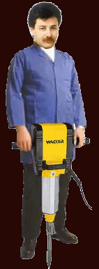 Man Head Shaking While Using A Jackhammer GIF