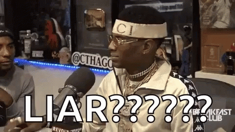 Man Headband Sunglasses Microphone Says Liar