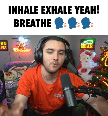 Man Headphones Microphone Inhale Exhale Yeah Breathe GIF