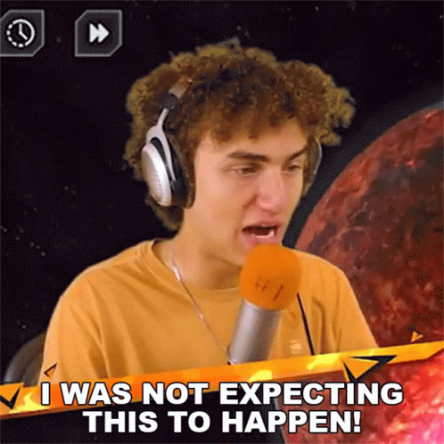 Man Headphones Microphone Says Not Expecting This