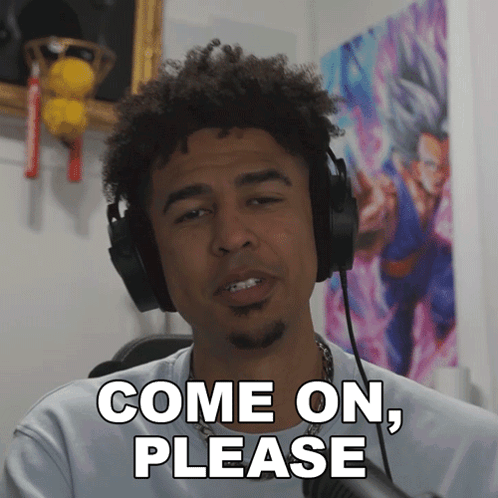 Man Headphones Says Come On Please Dragon Ball